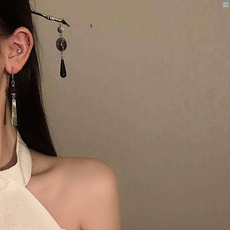 レディースファッション アクセサリー 綺麗 上品 海外 インク ミスト 中華風 かんざし レトロ 瑞 雲 平和 バックル ジュエリー ヘア アクセサリー