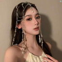 レディースファッション アクセサリー 綺麗 上品 海外 エキゾチック プリンセス クリスタルティアラ ビーズ タッセル ヘア チェーン フェアリー ボヘミアン ドレス ユニーク アクセサリー