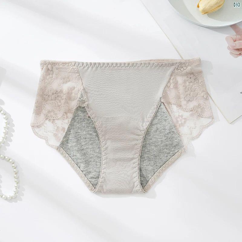 レディースファッション　かわいい　オシャレ　海外 ソリッドカラー ミッド ライズ レース トリム 下着