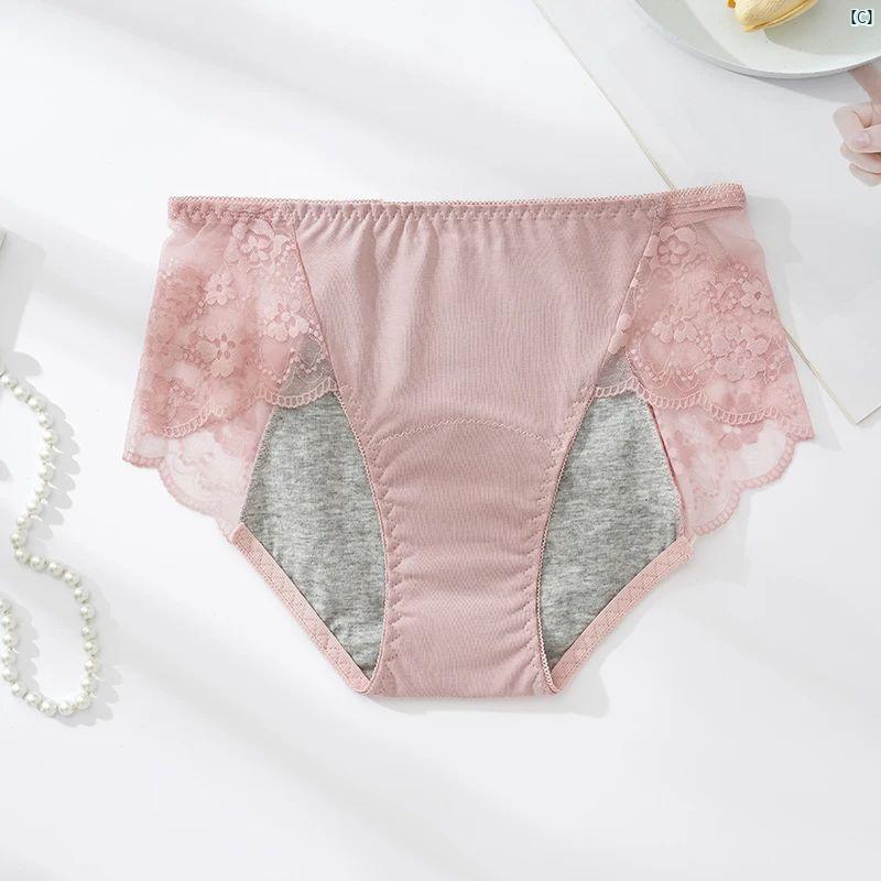 レディースファッション　かわいい　オシャレ　海外 ソリッドカラー ミッド ライズ レース トリム 下着