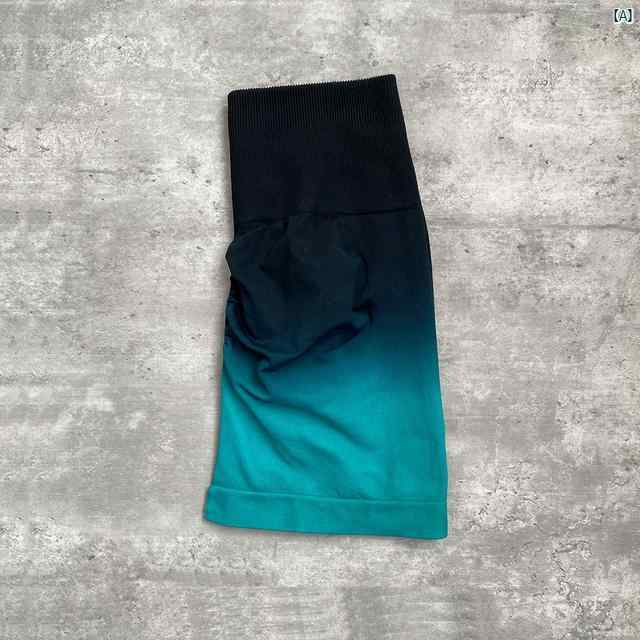 レディースファッション　かわいい　オシャレ　海外 グラデーション ハイウエスト ストレッチ ヒップ リフト ジム パンツ リフティング フィットネス