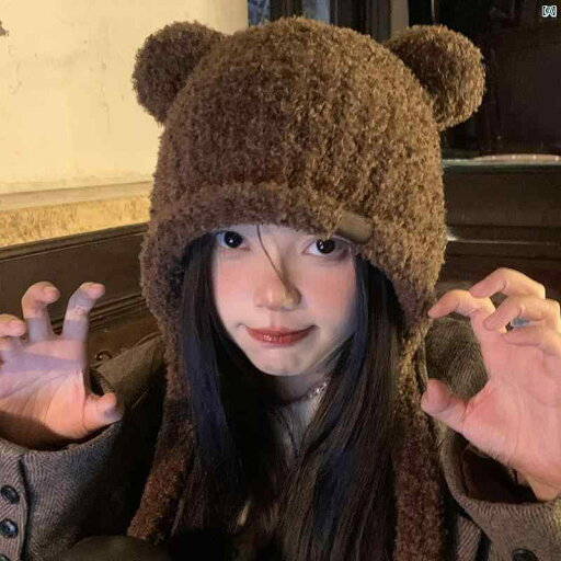 レディースファッション ファッション小物 オシャレ クマ 耳 帽子 冬 韓国 かわいい プロテクター ニット 顔 見せ 小柄 暖かい ウール レディースファッション ファッション小物 オシャレ クマ 耳 帽子 冬 韓国 かわいい プロテクター ニット 顔 見せ 小柄 暖かい ウール