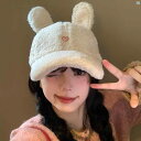 レディースファッション ファッション小物 オシャレ かわいい ウサギ 耳 子羊 ぬいぐるみ 野球帽 秋冬 リバーシブル ひさし キャップ 顔 小柄 暖かい 帽子
