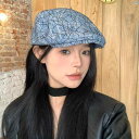 レディース ファッション ストッキング オシャレ 靴下 足元 シャロン デニム ライト ブルー アドバンス ハット レディース 春秋 ピーク キャップ イン ベレ ペインター 後ろ向き 着用 ファッション