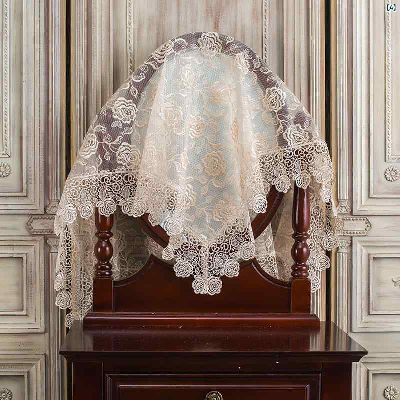 ドレッシング テーブル ミラーカバー レース 防塵 小柄 カバー