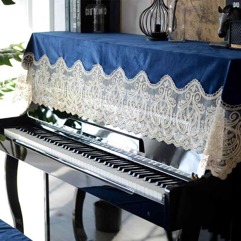 ピアノ カバー ハーフ 防塵 ベンチ タオル フル 高級 レース 布