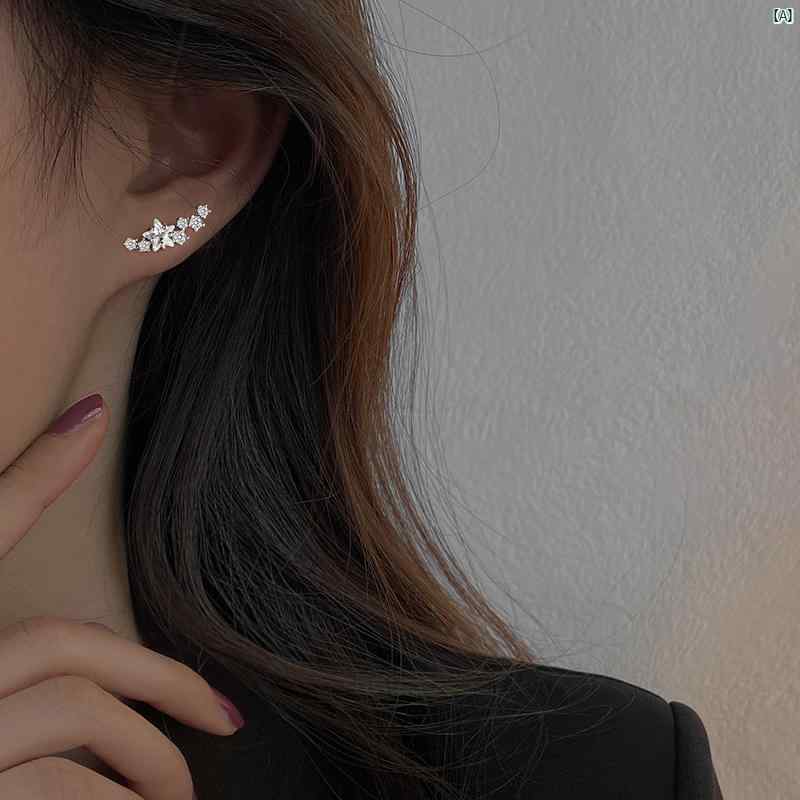 レディース アクセサリー ファッション おしゃれ 韓国 上品 綺麗 シンプル ミス スターリングシルバー 点滅 ジルコニウム スター イヤリング ハイエンド