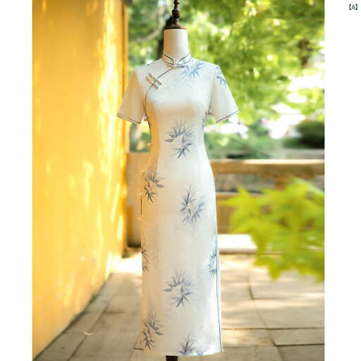 レディース 中華ドレス 中国ドレス チャイナドレス 綺麗 オシャレ パーティー 披露宴 上品 チャイナ ドレス 夏 若々しい 少し 太って レトロ 中華風 ホワイト ブルー 竹 着用 す レディース 中華ドレス 中国ドレス チャイナドレス 綺麗 オシャレ パーティー 披露宴 上品 チャイナ ドレス 夏 若々しい 少し 太って レトロ 中華風 ホワイト ブルー 竹 着用 す