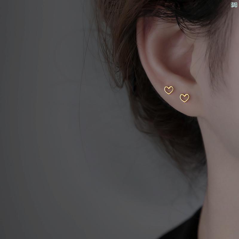 レディース アクセサリー ファッション おしゃれ 韓国 上品 綺麗 シンプル ミス 愛 イヤリング レディース スターリングシルバー ファッション 小柄くて 小柄 ハイエンド