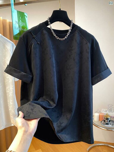 レディース ファッション ゆったり シンプル オシャレ 新 中華風 ディスク ボタン Tシャツ レディース 半袖 サテン スプライシング コットン 底 シャツ トップ 夏 レディース ファッション ゆったり シンプル オシャレ 新 中華風 ディスク ボタン Tシャツ レディース 半袖 サテン スプライシング コットン 底 シャツ トップ 夏