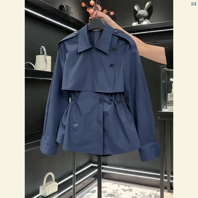 レディース ファッション おしゃれ 海外 秋 シック 美しい 風 トップス ハイエンド 高級 格好良い ブルー シャツ