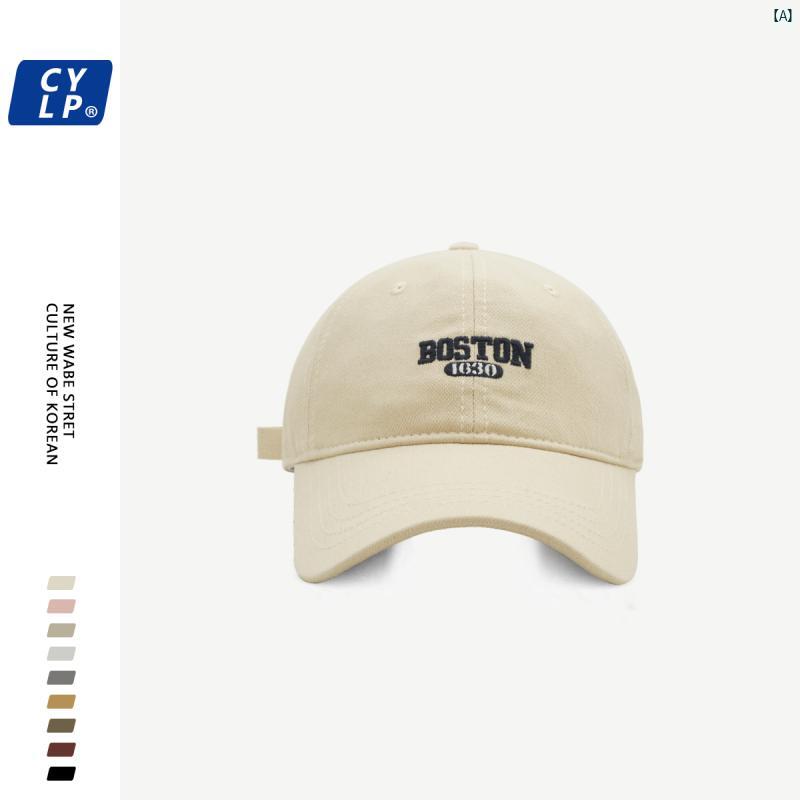 メンズ レディース ファッション ユニセックス 帽子 オシャレ 韓国 ニュー イン 文字 刺繍 野球帽 ショッピング用 顔 小柄 アヒル 帽子