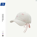 メンズ レディース ファッション ユニセックス 帽子 オシャレ 帽子 レディース カレッジ リボン LOVE ハート 刺繍 野球帽 夏用 太陽 韓国 カジュアル ピーク キャップ(4)