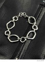 メンズファッション 小物 オシャレ メンズ アクセサリー チタン鋼 ソリッドテクスチャ ブレスレットット レディース 幾何学的 スプライシング ハンド ジュエリー(4)