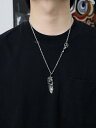メンズファッション 小物 オシャレ メンズ アクセサリー チタン鋼 レトロ 和 ブラック フェザー ネックレス ボーイズ ストリート 個性 ロング チェーン(4)