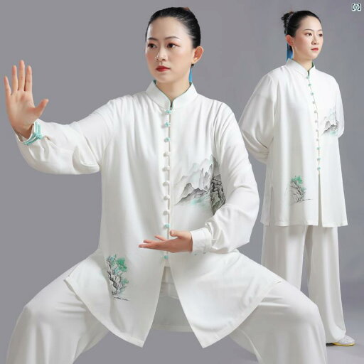レディース 太極拳 服 手描き 中華風 練習 武道 男性用 パフォーマンス セットアップ可能 春秋 レディース 太極拳 服 手描き 中華風 練習 武道 男性用 パフォーマンス セットアップ可能 春秋