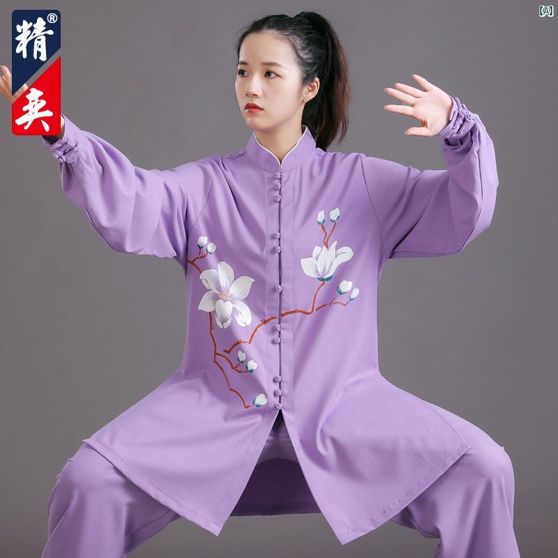 太極拳 セットアップ可能 レディース 秋新 マグノリア 手描き 8 錦織 練習 男性 武道 競技