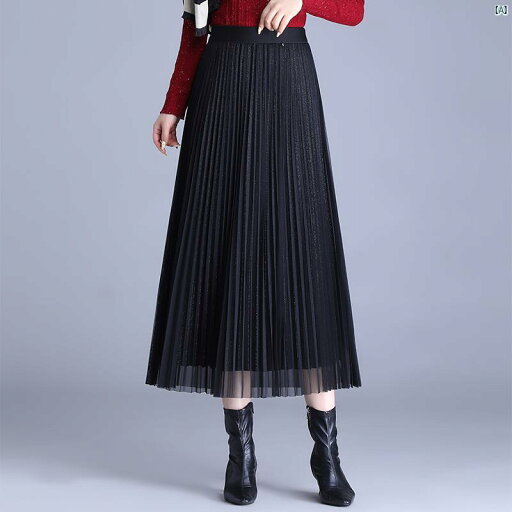 レディース シンプル オシャレ レディースファッション 明るい メッシュ プリーツスカート 耐久性 ハイウエスト スカート 秋冬 リバーシブル ロング ガーゼ レディース シンプル オシャレ レディースファッション 明るい メッシュ プリーツスカート 耐久性 ハイウエスト スカート 秋冬 リバーシブル ロング ガーゼ