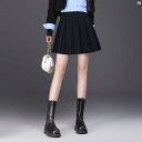 レディース シンプル オシャレ レディースファッション カレッジ スーツ プリーツスカート スカート 秋 ハイウエスト スリム Aラインイン イン 小柄 ファッション ショート(4)