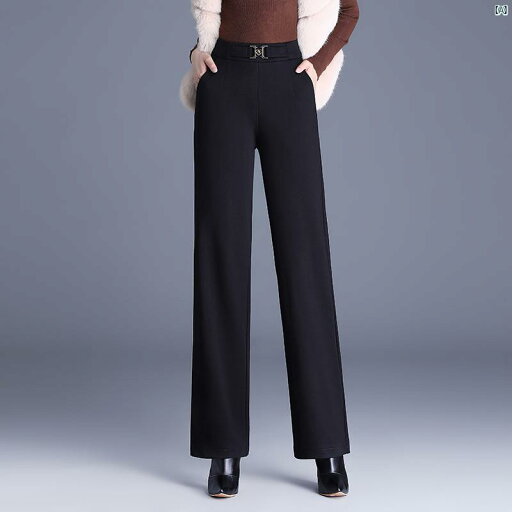 レディース ファッション オシャレ シンプル ベルベット 厚手 ワイド レッグ パンツ 秋冬 スリム ストレート カジュアル ハイウエスト ドレープ スーツ レディース ファッション オシャレ シンプル ベルベット 厚手 ワイド レッグ パンツ 秋冬 スリム ストレート カジュアル ハイウエスト ドレープ スーツ