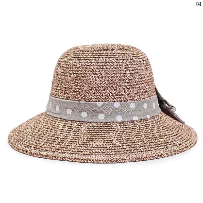 日よけ 帽子 レディース 夏 麦わら おしゃれ バケット ハット フィッシャーマン 海辺 旅行 ビーチハット