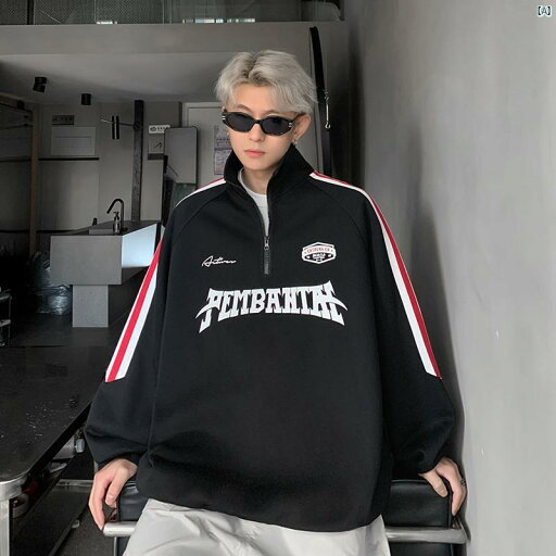 韓国メンズファッション メンズ メンズファッション 海外 オシャレ スタンドカラー ハーフ ジップ スウェットシャツ メンズ 春秋 アメリカン レトロ カジュアル ジャケット 韓国メンズファッション メンズ メンズファッション 海外 オシャレ スタンドカラー ハーフ ジップ スウェットシャツ メンズ 春秋 アメリカン レトロ カジュアル ジャケット