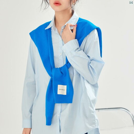 ニット 小柄 ショール レディース ブルー 春秋 冬 ネック 肩 マッチング シャツ 薄手 スカーフ ニット 小柄 ショール レディース ブルー 春秋 冬 ネック 肩 マッチング シャツ 薄手 スカーフ