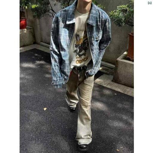韓国メンズファッション メンズ メンズファッション 海外 オシャレ タイダイ柄 ブルー チェック柄 シャツ メンズ 春秋 クリーン フィット ジッパー 長袖 アメリカン レトロ ジャケット 韓国メンズファッション メンズ メンズファッション 海外 オシャレ タイダイ柄 ブルー チェック柄 シャツ メンズ 春秋 クリーン フィット ジッパー 長袖 アメリカン レトロ ジャケット