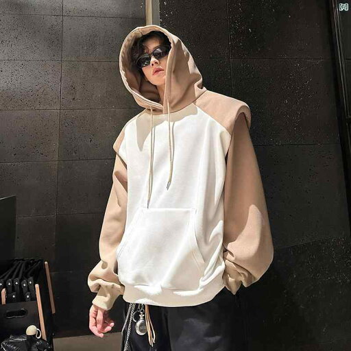 韓国メンズファッション メンズ メンズファッション 海外 オシャレ フェイク 2点 肩 パッド入り フード付き スウェットシャツ 男性用 春秋 ハイエンド ヘビーウェイト ジャケット 韓国メンズファッション メンズ メンズファッション 海外 オシャレ フェイク 2点 肩 パッド入り フード付き スウェットシャツ 男性用 春秋 ハイエンド ヘビーウェイト ジャケット