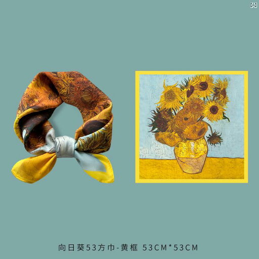 レディース ファッション ファッション小物 オシャレ 小柄 正方形 スカーフ 油絵 春秋 夏 シャツ 付き ガーゼ ネック プロテクター 薄手 レディース ファッション ファッション小物 オシャレ 小柄 正方形 スカーフ 油絵 春秋 夏 シャツ 付き ガーゼ ネック プロテクター 薄手