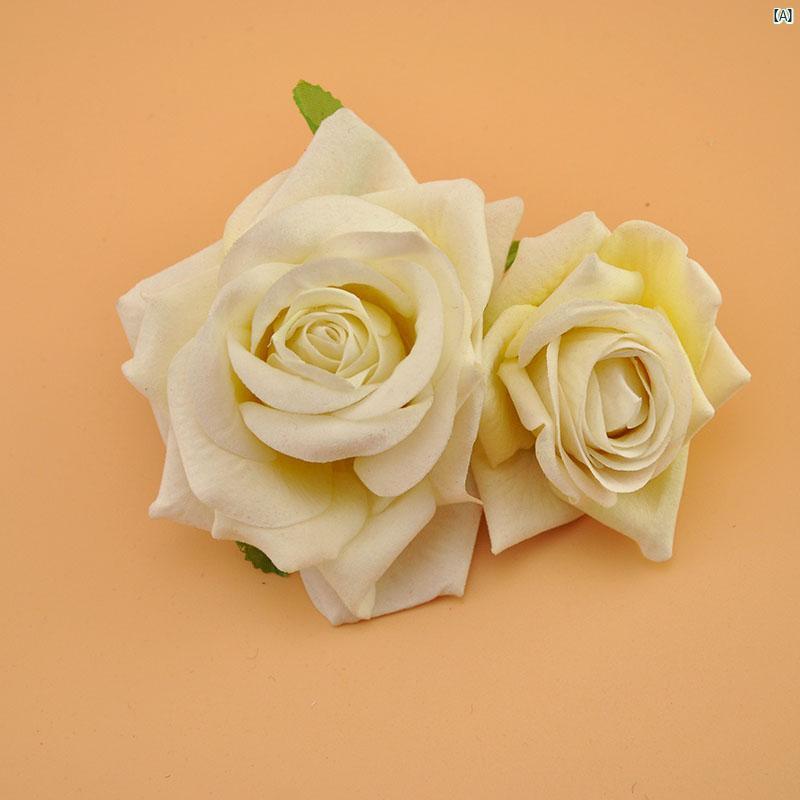 髪飾り　ヘアアクセサリー　綺麗 韓国 頭飾り ローズ 大輪 ヘア アクセサリー ヘアピン シーサイド 生地 ブライダル レディース