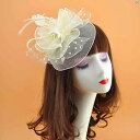 髪飾り ヘアアクセサリー 綺麗 ホワイトメッシュ フェザー ハット ヘアピン アメリカ レトロ ブライダルウェディング パーティー パフォーマンス ヘッド ドレス ヘア アクセサリー
