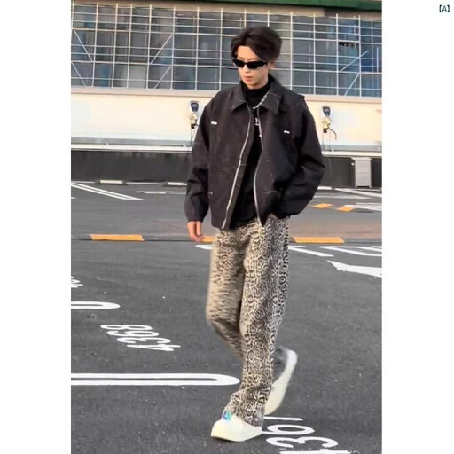 韓国メンズファッション メンズ メンズファッション 海外 オシャレ アメリカン レトロ ヒョウ柄 ジーンズ メンズ 秋 ストリート パンツ 雰囲気 ストレート カジュアル 韓国メンズファッション メンズ メンズファッション 海外 オシャレ アメリカン レトロ ヒョウ柄 ジーンズ メンズ 秋 ストリート パンツ 雰囲気 ストレート カジュアル