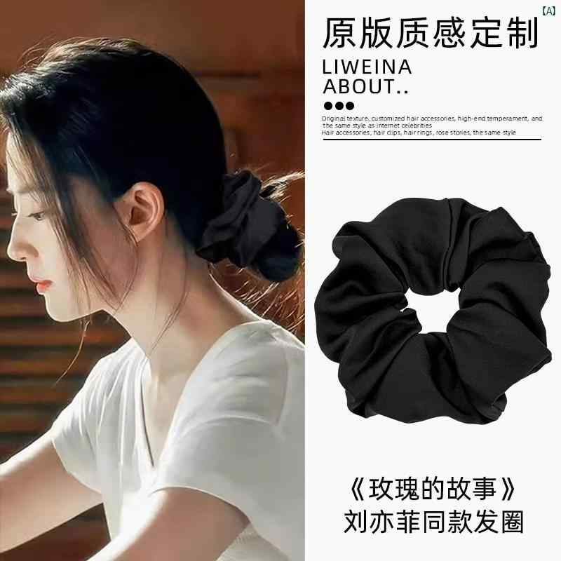 レディース レディース ファッション 韓国 韓国 薔薇 物語 劉 亦 菲 イエロー 一 梅同 型 ヘア バンド 級 ゴム ヘッド 付き