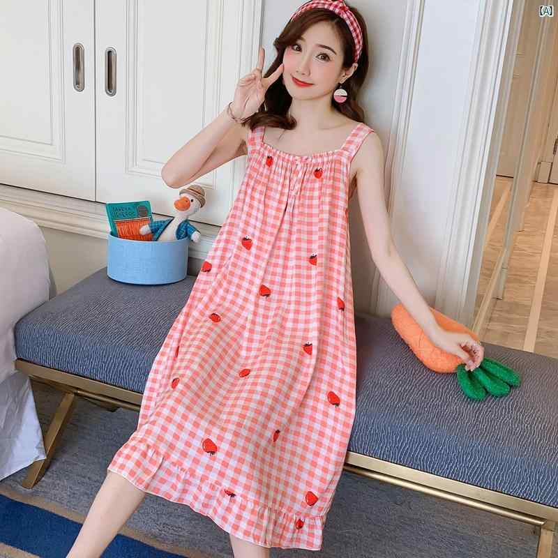 サスペンダー ネグリジェ レディース 夏 コットン パジャマ コットン コットンドレス 魅惑的 魅力的 かわいい プリンセス 宮殿 薄手