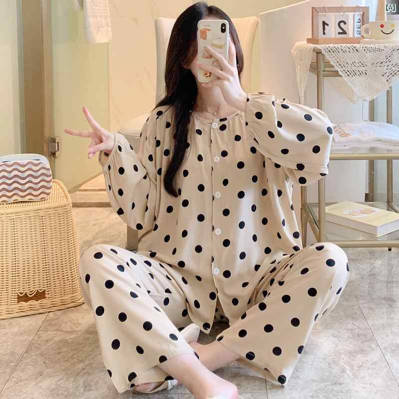 コットン パジャマ レディース 春秋 夏 長袖 薄手 ホーム ウェア セットアップ可能 大きいサイズ 小柄