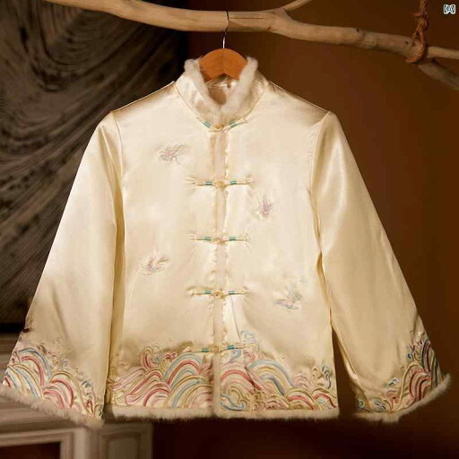 レディース 中華ドレス 中国ドレス チャイナドレス 綺麗 オシャレ パーティー 披露宴 上品 チャイナ ドレス レディース 秋冬 オフ ホワイトベルベット トップ ベスト ジャケット 刺繍 レディース 中華ドレス 中国ドレス チャイナドレス 綺麗 オシャレ パーティー 披露宴 上品 チャイナ ドレス レディース 秋冬 オフ ホワイトベルベット トップ ベスト ジャケット 刺繍