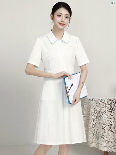 Xiangchunniao ハイエンド 医療 美容 ナース 制服 ホワイト ドレス レディース 夏 美容院 病院 歯科 口腔 作業着 Xiangchunniao ハイエンド 医療 美容 ナース 制服 ホワイト ドレス レディース 夏 美容院 病院 歯科 口腔 作業着