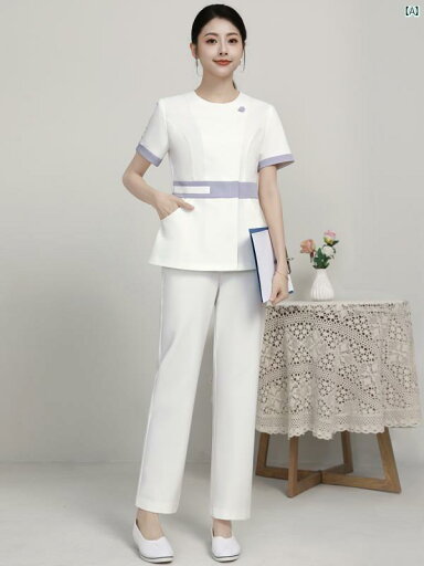 Xiangchunniaoqing 医療 美容 作業着 レディース 夏 歯科 口腔 半袖 ナース 制服 ハイエンド サロン スプリット スーツ Xiangchunniaoqing 医療 美容 作業着 レディース 夏 歯科 口腔 半袖 ナース 制服 ハイエンド サロン スプリット スーツ