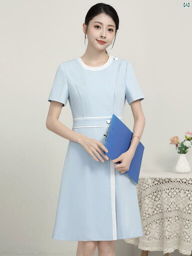 Xiangchunniao ハイエンド 医療 美容 ナース ドレス レディース 夏 美容院 歯科 薬局 フロント 受付 作業着 Xiangchunniao ハイエンド 医療 美容 ナース ドレス レディース 夏 美容院 歯科 薬局 フロント 受付 作業着