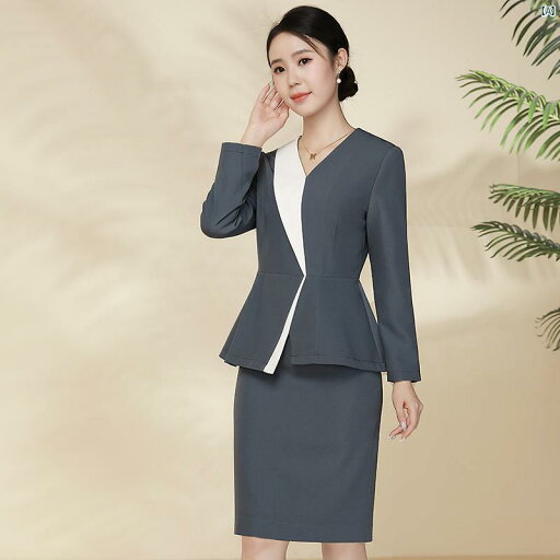 Xiangchuniao 美容院 プロ スーツ スカート レディース 秋冬 ハイエンド ホテル マネージャー 美容師 フットバス 技術者 制服 Xiangchuniao 美容院 プロ スーツ スカート レディース 秋冬 ハイエンド ホテル マネージャー 美容師 フットバス 技術者 制服