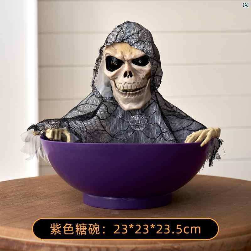 ハロウィン スカル キャンディ プレート フルーツ フルーツデコレーション ショップ パーティー リビング ルーム ティーハウス ダイニング テーブル バー 装飾品