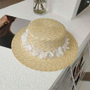 レディース ファッション 帽子 オシャレ モダン 上品 大歳 ファッションアイテム 和菓子 かわいい レース 麦 帽子 夏 旅行 日焼け防止 牧歌的 フラット トップハット