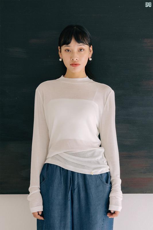 レディース　ファッション小物　雑貨　かわいい　個性的柄　ファッションアイテム　ワンポイント グッド スカーフ リヨセル テンセル ボトム シャツ 内側 着て スリム 見せる