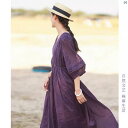 レディース ファッション 中華風 中華ドレス 文学 ラミー ドレス 夏 ランタン スリーブ コットン リネン ビーチ スカート 休暇 スーパー フェアリー ロング
