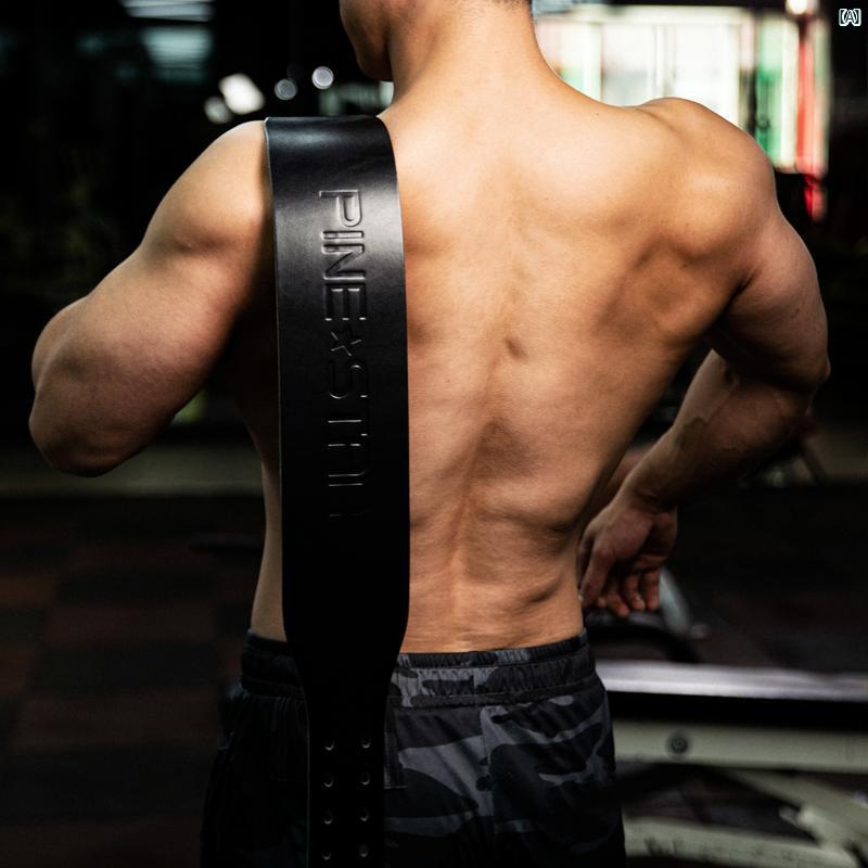 フィットネス ベルト デッドリフト メンズ スクワット 強度 重量挙げ プロ 機器 トレーニング 競技 ボディービル 腹部 加圧 牛革 ウエスト プロテクター