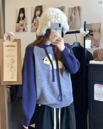 レディース ファッション オシャレ かわいい 綺麗 カジュアル 秋 韓国 長袖 フード付き セーター たり スリム 色 プルオーバー トップ レディース ファッション オシャレ かわいい 綺麗 カジュアル 秋 韓国 長袖 フード付き セーター たり スリム 色 プルオーバー トップ