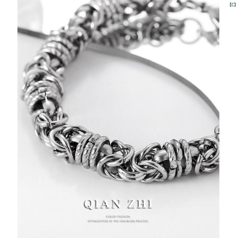 メンズ ブレスレットットット ット ハイエンド アメリカ ヒップ ホップ シンプル 寛大 チタン スチール クール