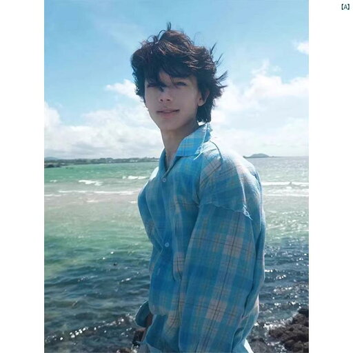 韓国メンズファッション メンズ メンズファッション 海外 オシャレ 男子用 ブルー チェック シャツ ボーイッシュ 高級 長袖 春秋 アメリカン ジャケット 韓国メンズファッション メンズ メンズファッション 海外 オシャレ 男子用 ブルー チェック シャツ ボーイッシュ 高級 長袖 春秋 アメリカン ジャケット