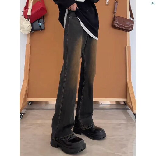 メンズ 海外ファッション 韓国ファッション 春秋 男性用 グラデーション レトロ ブルー ジーンズ レギンス ブーツ カット パンツ い ヴィンテージ アメリカン ストリート メンズ 海外ファッション 韓国ファッション 春秋 男性用 グラデーション レトロ ブルー ジーンズ レギンス ブーツ カット パンツ い ヴィンテージ アメリカン ストリート